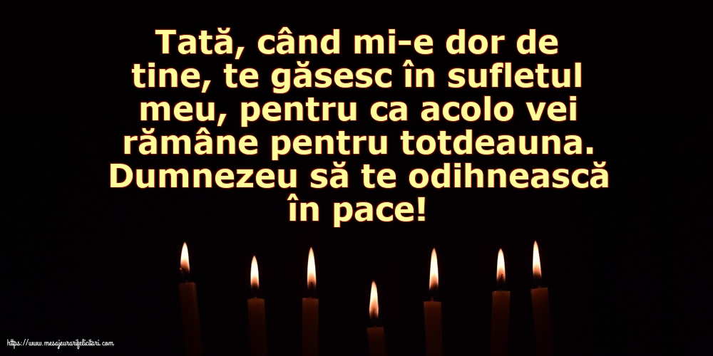 Comemorare Dumnezeu să te odihnească în pace!