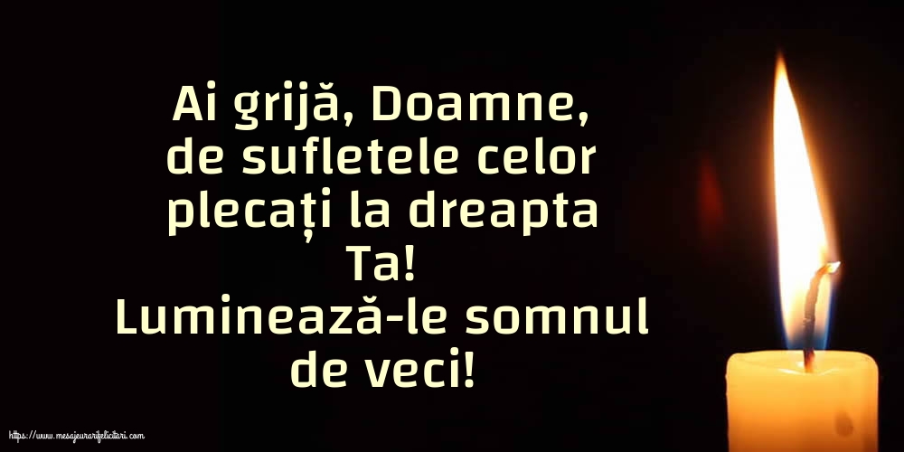 Comemorare Luminează-le somnul de veci!