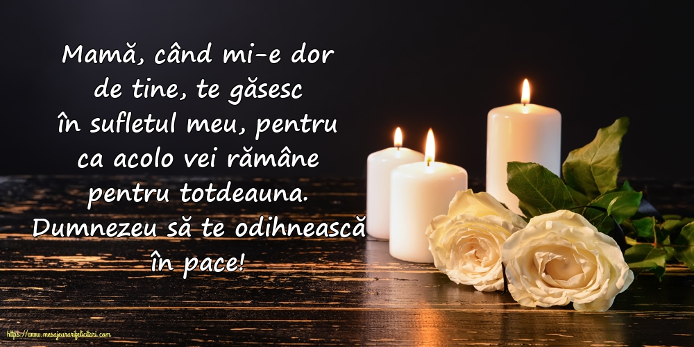 Comemorare Dumnezeu să te odihnească în pace!