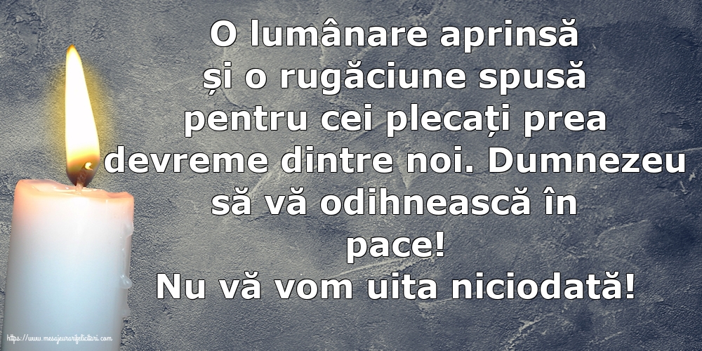 Comemorare Nu vă vom uita niciodată!