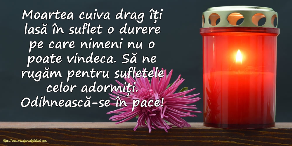 Comemorare Odihnească-se în pace!