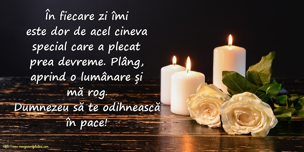Comemorare Dumnezeu să te odihnească în pace!