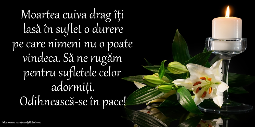 Comemorare Odihnească-se în pace!