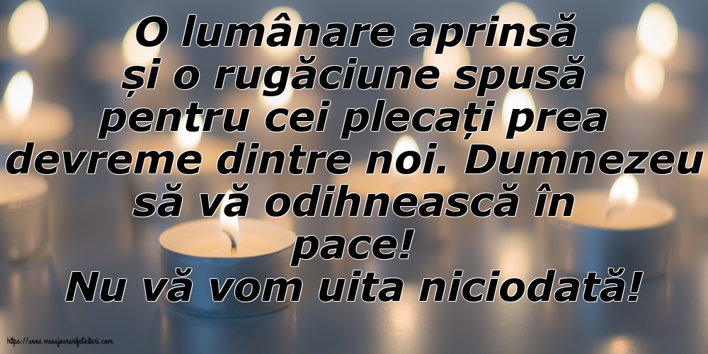 Comemorare Nu vă vom uita niciodată!