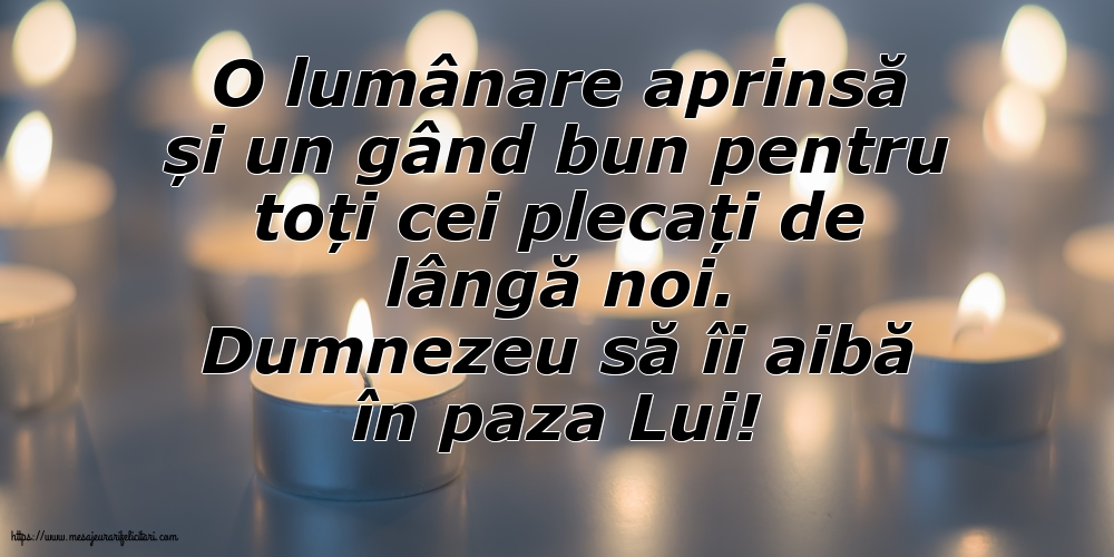 Dumnezeu să îi aibă în paza Lui!