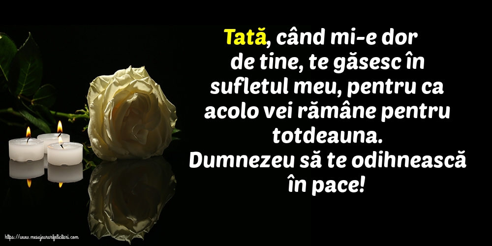 Comemorare Dumnezeu să te odihnească în pace!