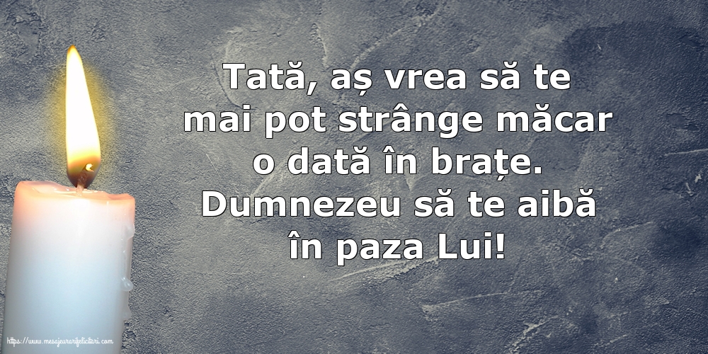 Comemorare Dumnezeu să te aibă în paza Lui! - Tată