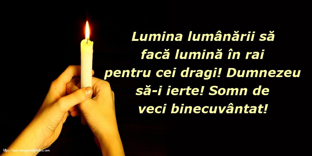 Comemorare Dumnezeu să-i ierte! Somn de veci binecuvântat!