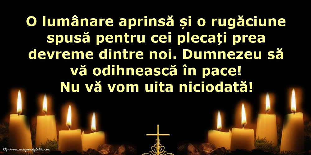 Comemorare Nu vă vom uita niciodată!