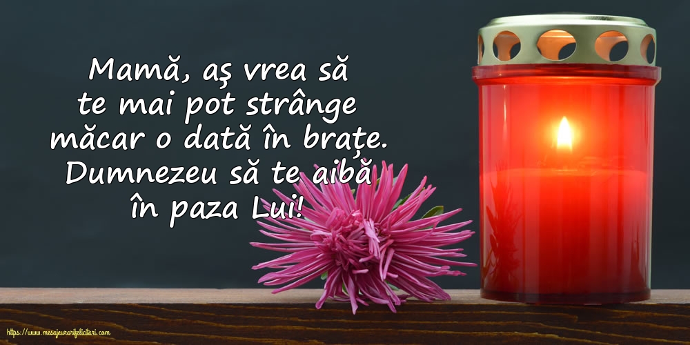 Comemorare Dumnezeu să te aibă în paza Lui! - Mamă