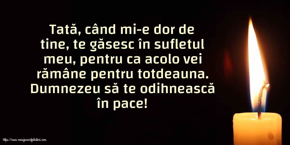 Comemorare Dumnezeu să te odihnească în pace!