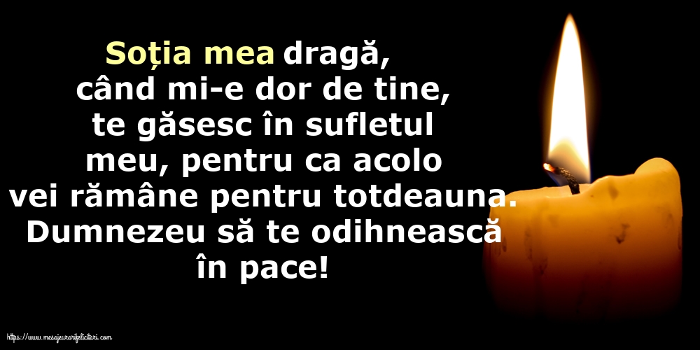 Comemorare Dumnezeu să te odihnească în pace!