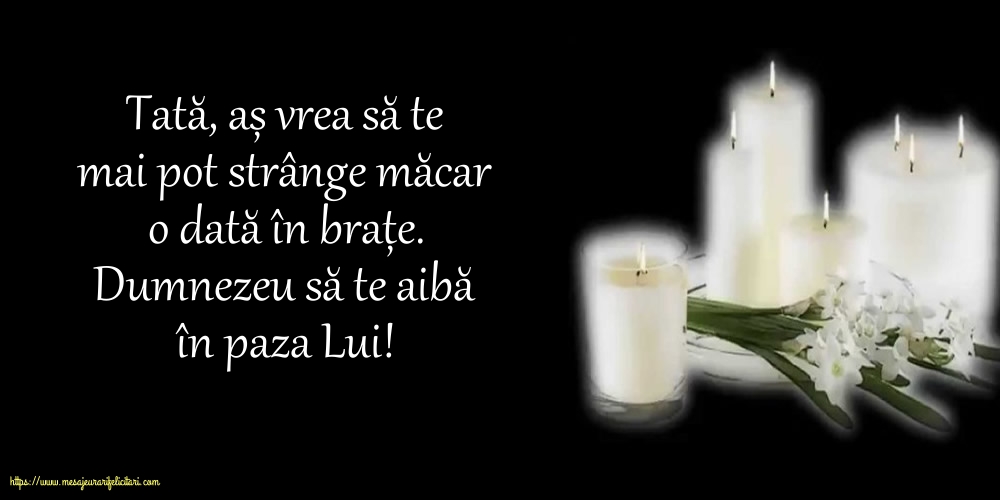 Imagini de Comemorare - Dumnezeu să te aibă în paza Lui! - Tată - mesajeurarifelicitari.com