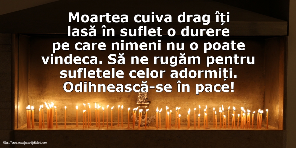 Comemorare Odihnească-se în pace!