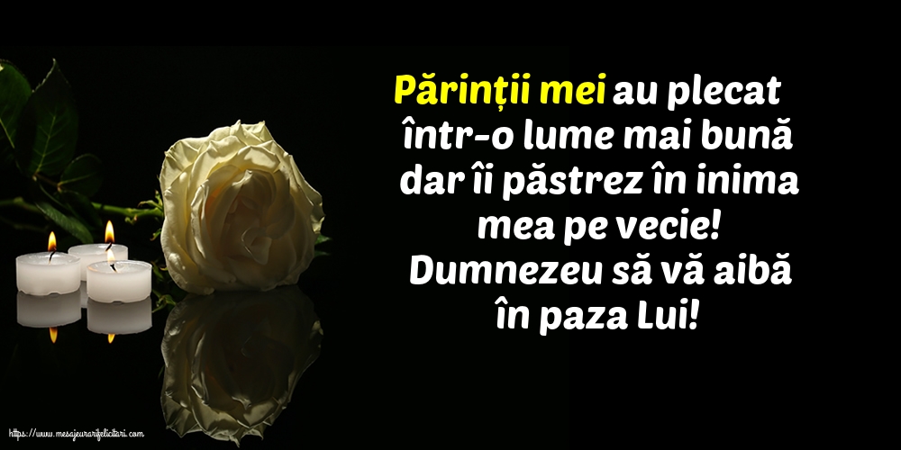 Comemorare Dumnezeu să vă aibă în paza Lui!