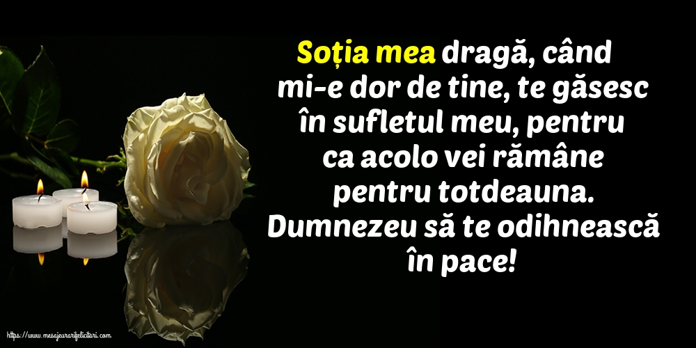 Comemorare Dumnezeu să te odihnească în pace!