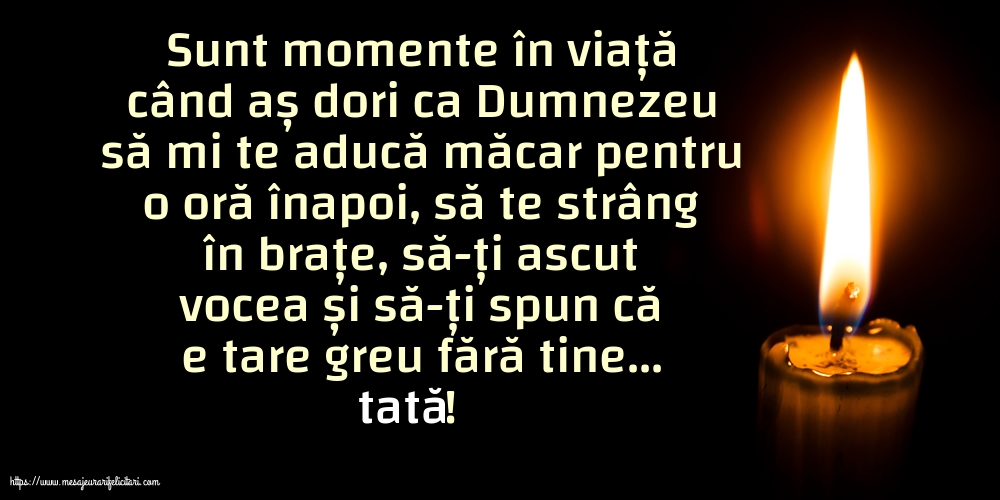 Comemorare Dumnezeu să te odihnească în pace, tată!