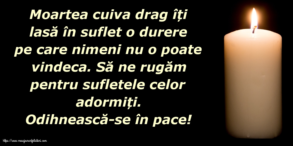 Comemorare Odihnească-se în pace!