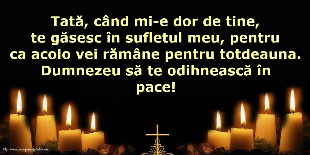 Comemorare Dumnezeu să te odihnească în pace!