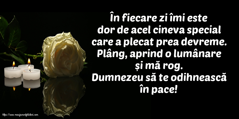 Comemorare Dumnezeu să te odihnească în pace!