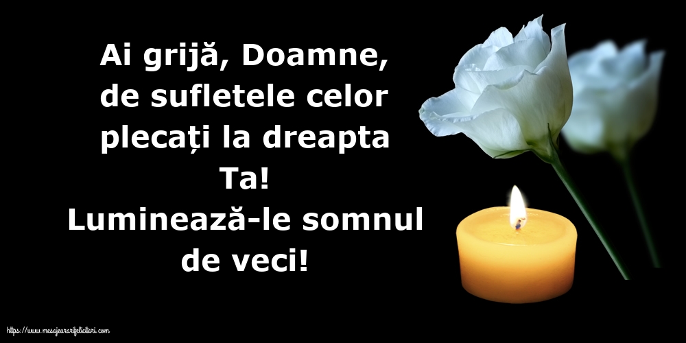 Comemorare Luminează-le somnul de veci!