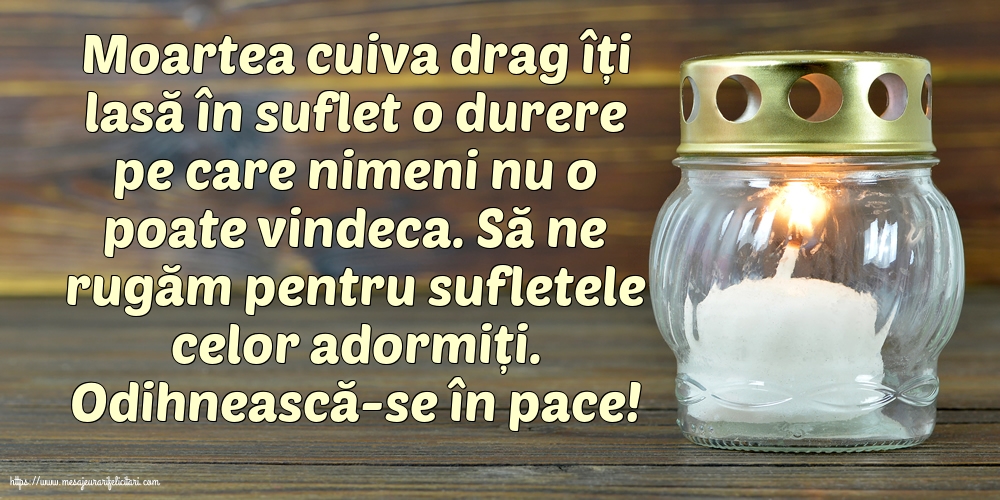 Comemorare Odihnească-se în pace!