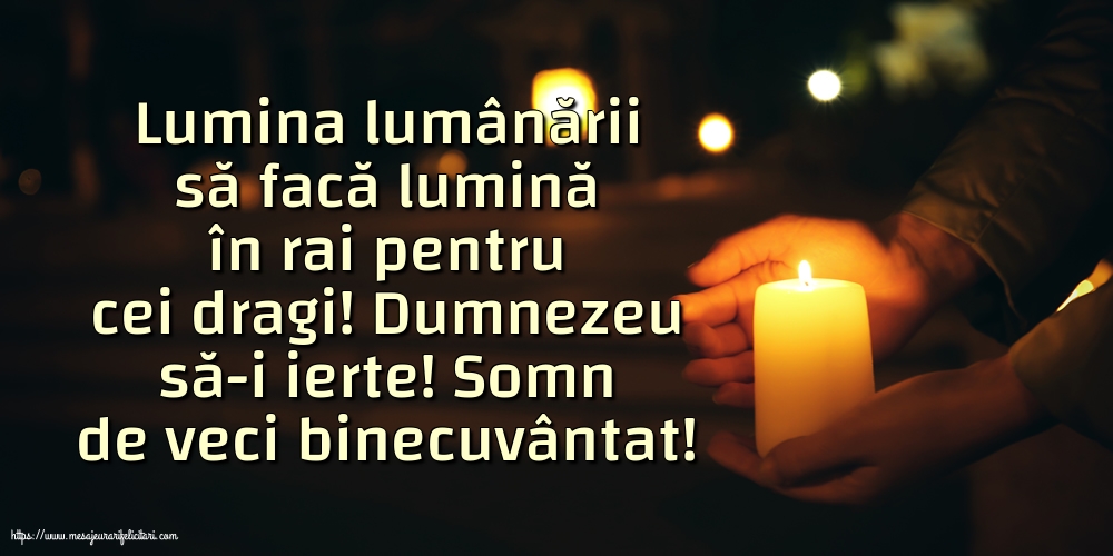 Comemorare Dumnezeu să-i ierte! Somn de veci binecuvântat!