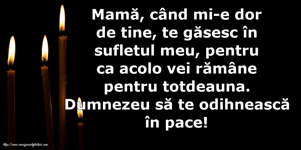 Comemorare Dumnezeu să te odihnească în pace!