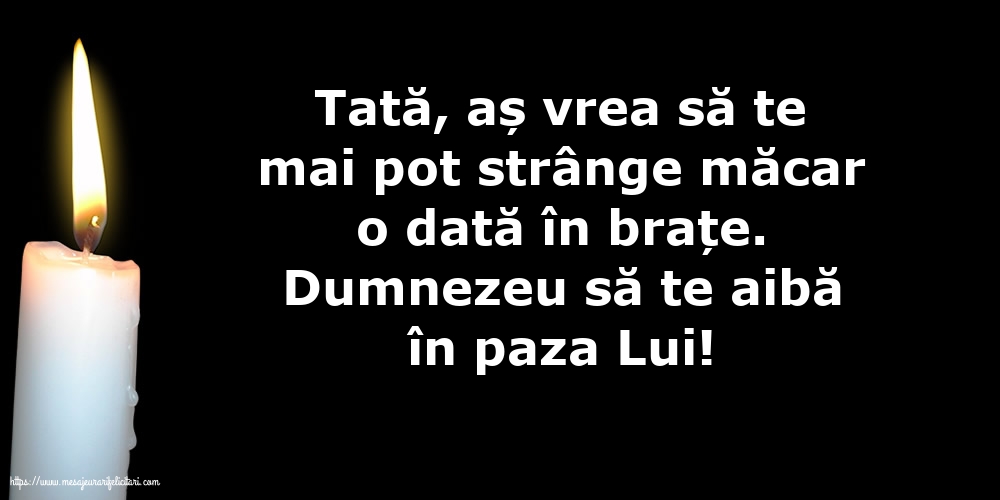 Comemorare Dumnezeu să te aibă în paza Lui! Tată