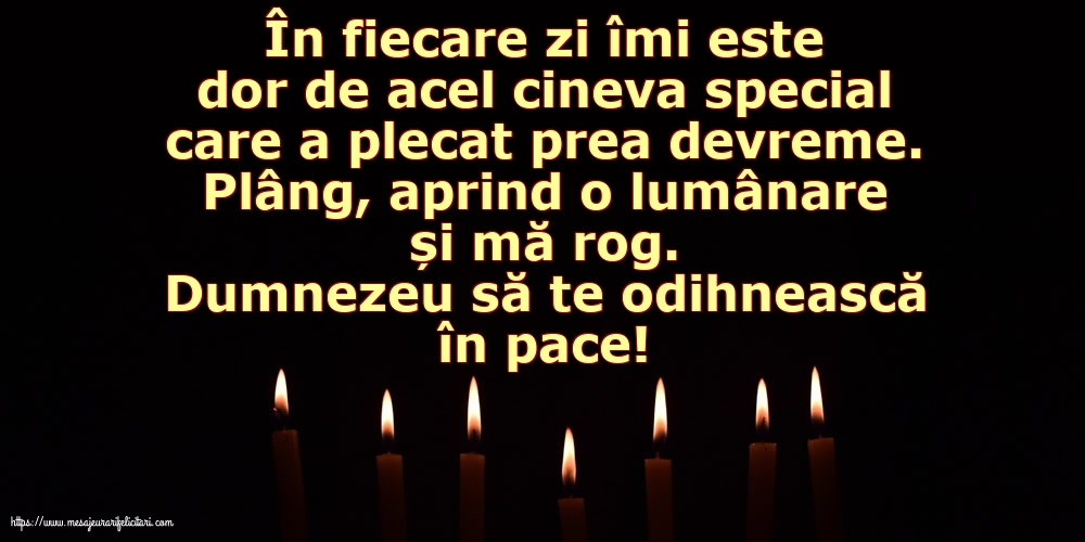 Comemorare Dumnezeu să te odihnească în pace!