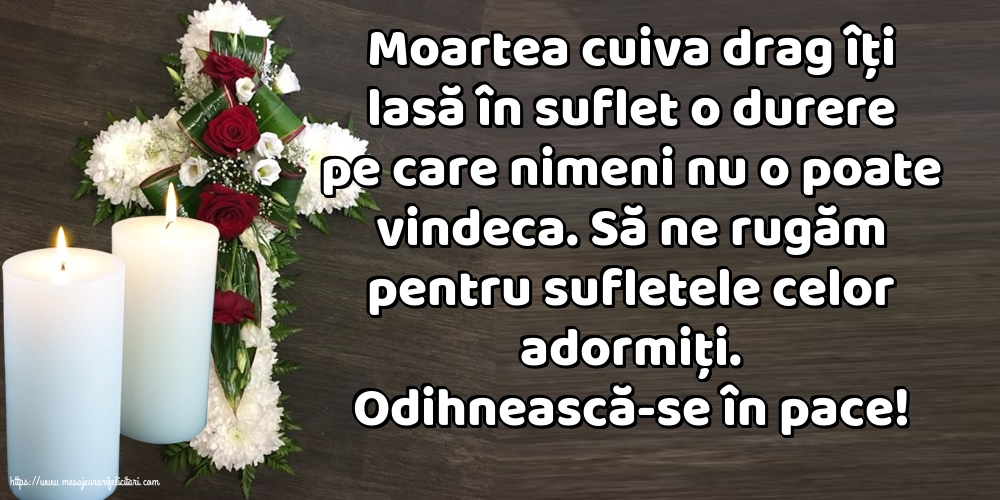 Comemorare Odihnească-se în pace!