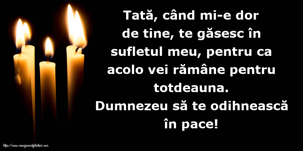 Comemorare Dumnezeu să te odihnească în pace!