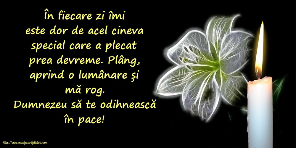 Comemorare Dumnezeu să te odihnească în pace!