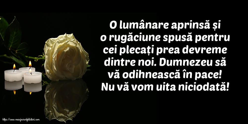 Comemorare Nu vă vom uita niciodată!