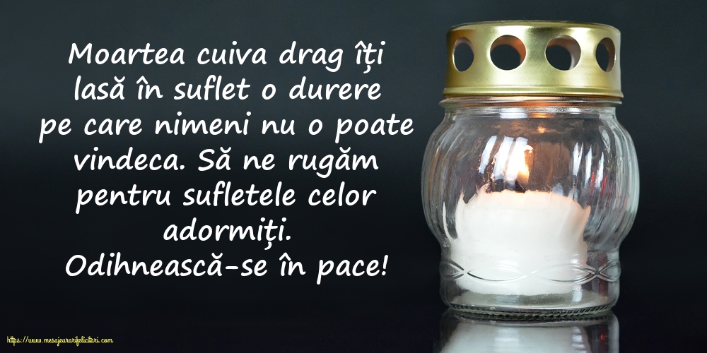 Comemorare Odihnească-se în pace!