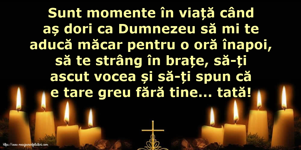 Comemorare Dumnezeu să te odihnească în pace, tată!