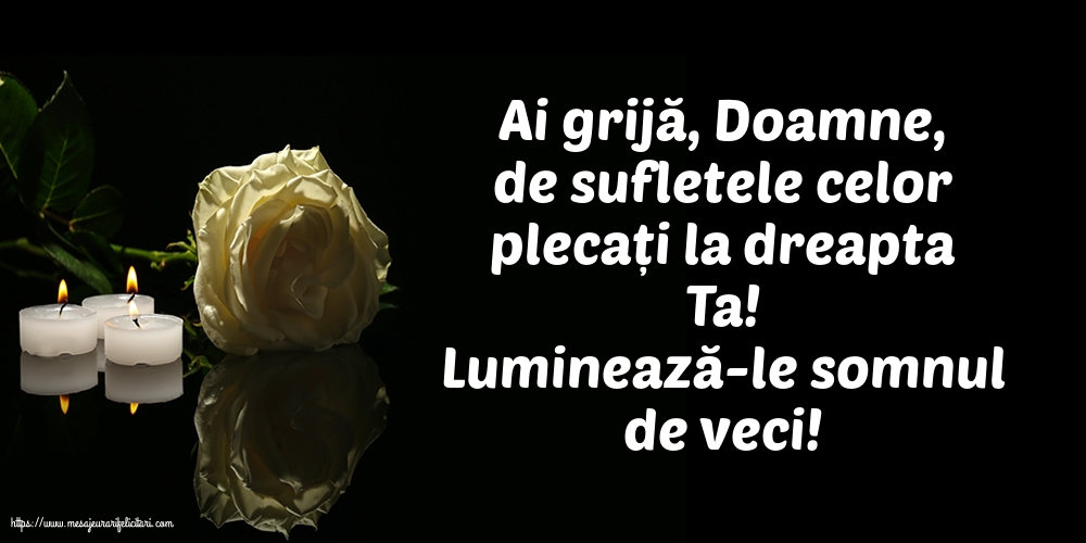 Comemorare Luminează-le somnul de veci!