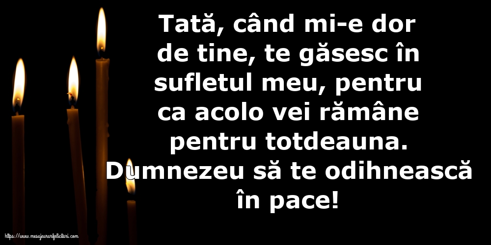 Comemorare Dumnezeu să te odihnească în pace!
