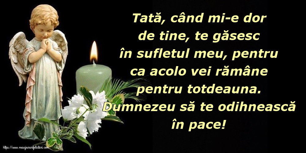 Comemorare Dumnezeu să te odihnească în pace!