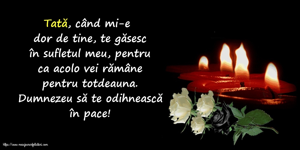 Comemorare Dumnezeu să te odihnească în pace!