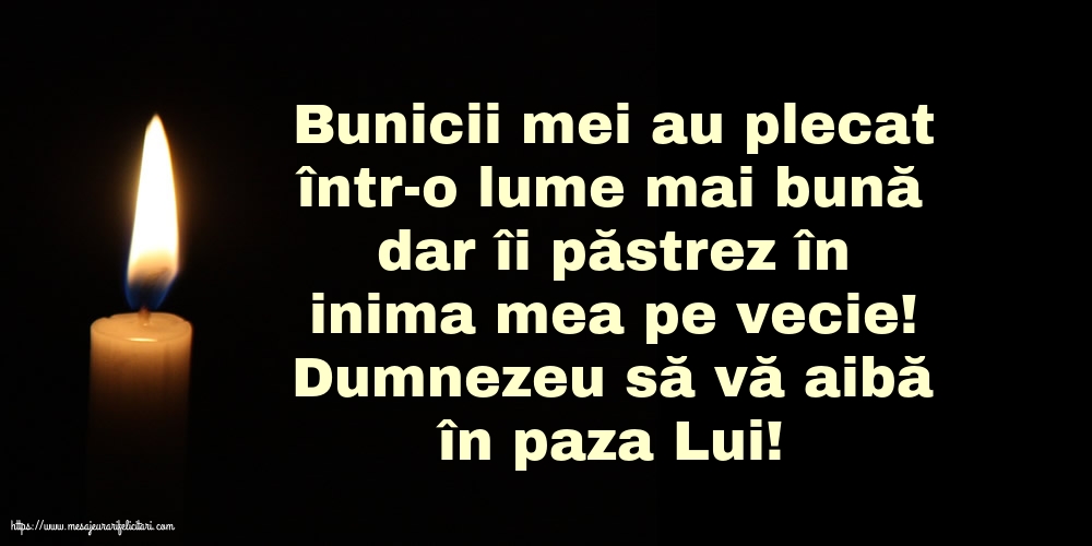 Comemorare Dumnezeu să vă aibă în paza Lui!