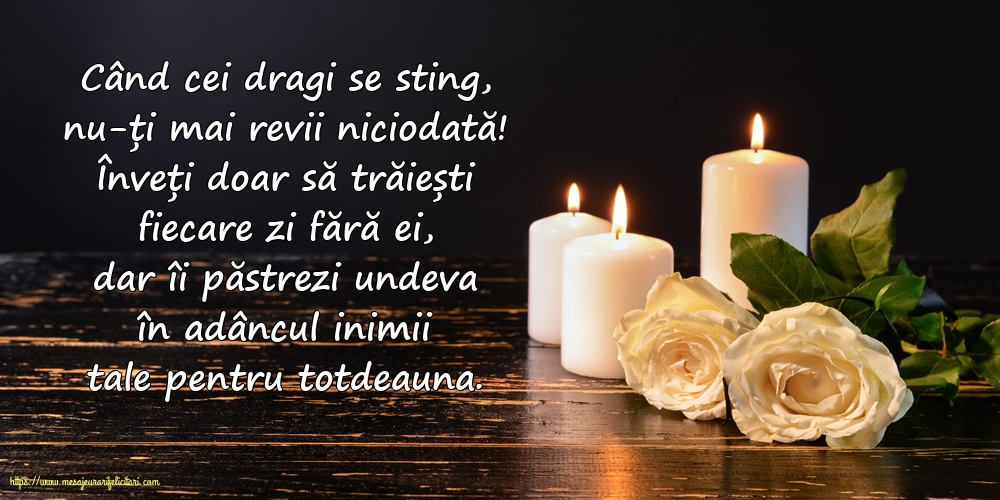 Comemorare Când cei dragi se sting, nu-ți mai revii niciodată!