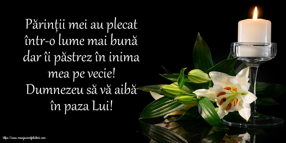 Comemorare Dumnezeu să vă aibă în paza Lui!