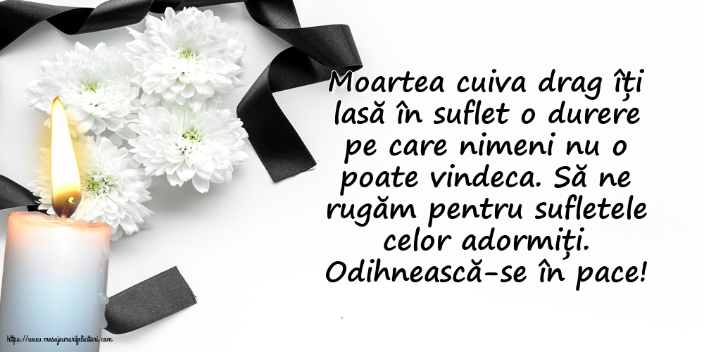 Comemorare Odihnească-se în pace!