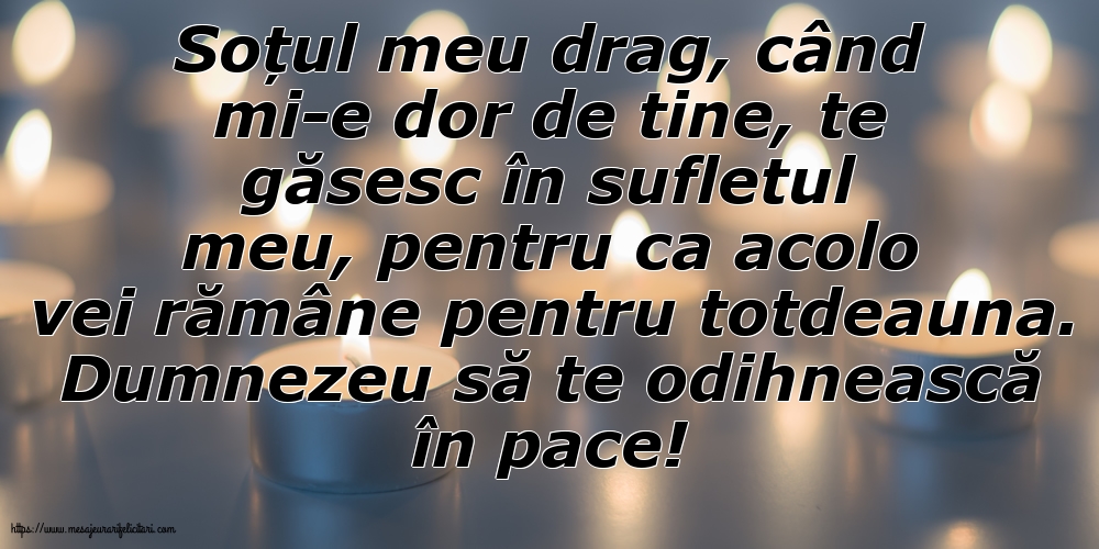 Comemorare Dumnezeu să te odihnească în pace!