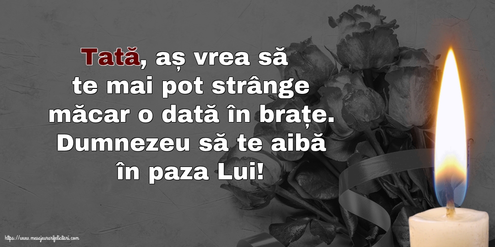 Comemorare Dumnezeu să te aibă în paza Lui! Tată