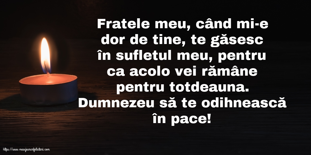 Comemorare Dumnezeu să te odihnească în pace!