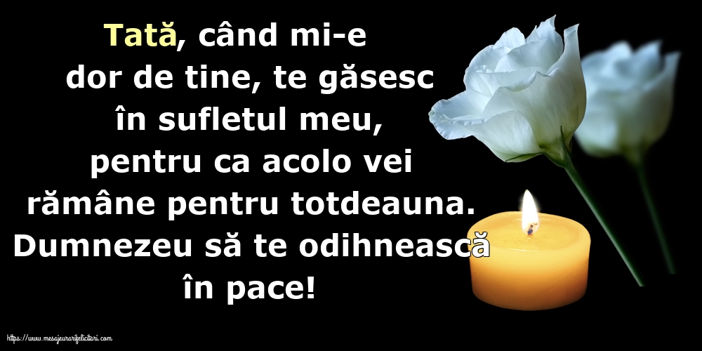 Comemorare Dumnezeu să te odihnească în pace!
