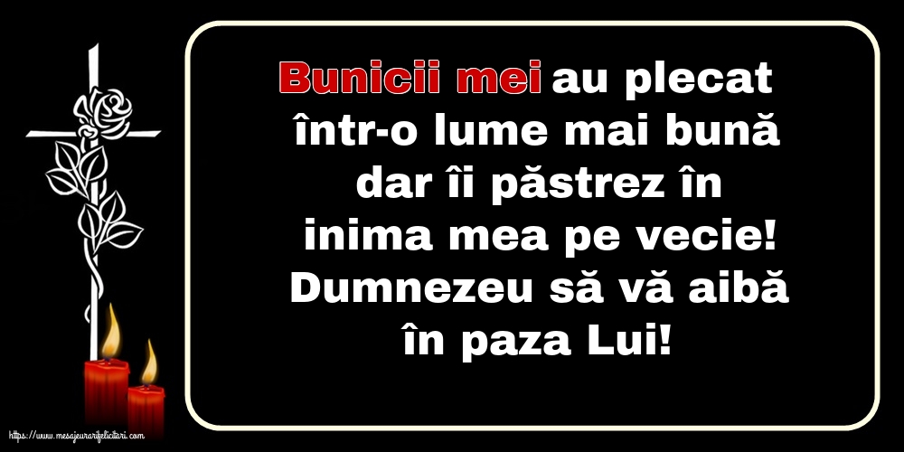 Comemorare Dumnezeu să vă aibă în paza Lui!
