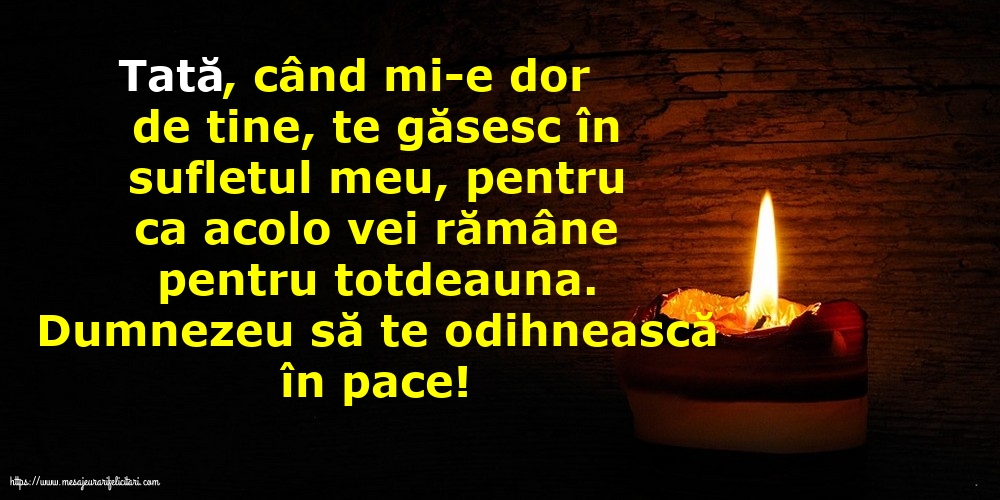 Comemorare Dumnezeu să te odihnească în pace!